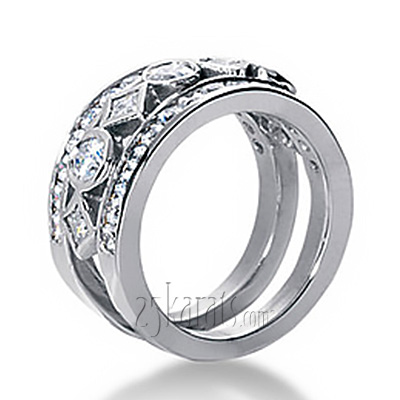 Bezel and Channel Set Multi-Shape Diamond Woman  Ring (1 3/4 ct. tw.) - view 4