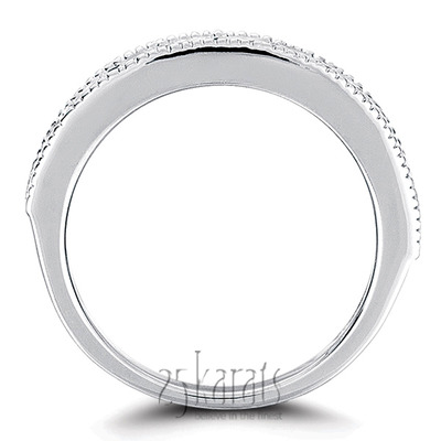 Channel Set Round Cut Diamond Wedding Band (0.99 ct.tw) - view 1 of 7