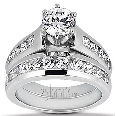 Channel Set Round Diamond Wedding Band (0.36 ct.tw.) - view 1