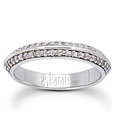 Double Row Pave Set Round Diamond Bridal Ring - view 1 of 7