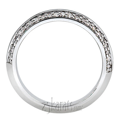 Double Row Pave Set Round Diamond Bridal Ring - view 5 of 7