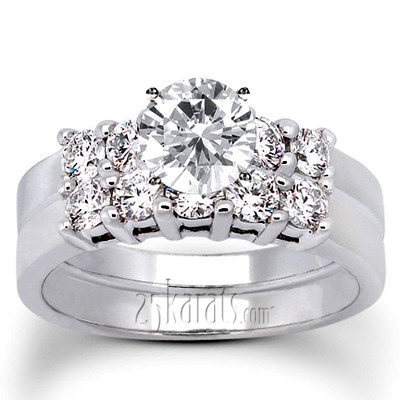 Five Stone Round Cut Prong Set  Diamond Anniversary Ring (0.50 ct.tw) - view 8