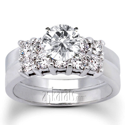 Five Stone Round Cut Prong Set  Diamond Anniversary Ring (0.50 ct.tw) - view 8 of 10