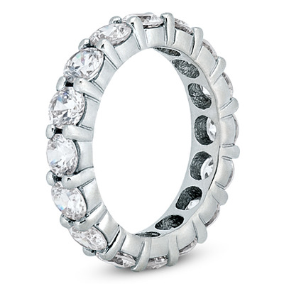 4.50 ct. Round Cut Prong Set Diamond Eternity Wedding Band - view 2