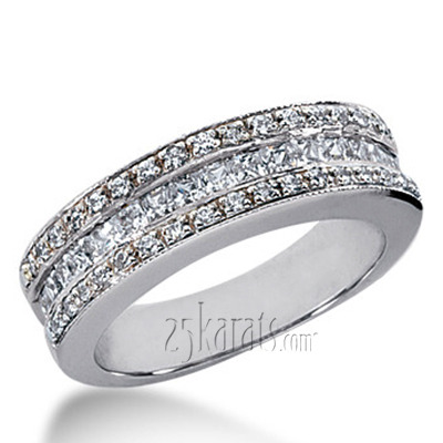 Multi-Shape Channel Set Diamond Wedding Band (0.77 ct. t.w) - view 1 of 2