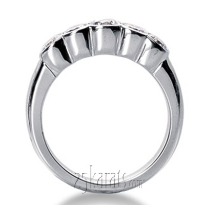 Bezel Set Five-Stone Women Diamond Ring (3/4 ct. tw) - view 4 of 4