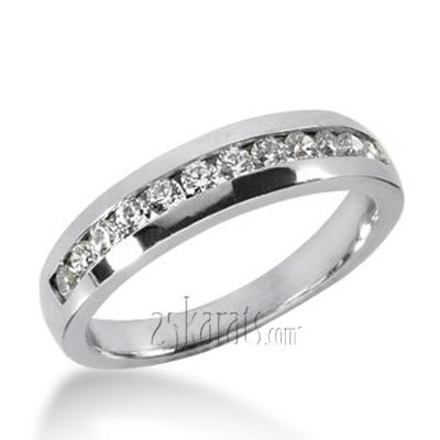 Channel Set Round Diamond Wedding Band (0.36 ct.tw.) - view 3