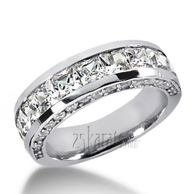 Beautiful Round & Princesss Cut Wedding Band (3.28 ct.tw) - view 1 of 2