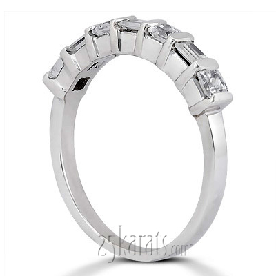 Bar Set Princess and Round Diamond Women Anniversary Band (3/4 ct. tw.)  - view 1