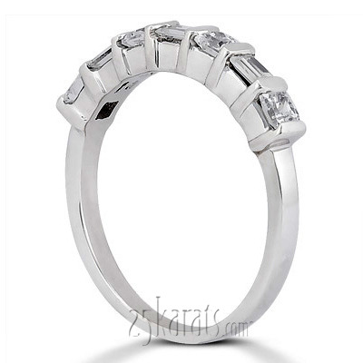 Bar Set Princess and Round Diamond Women Anniversary Band (3/4 ct. tw.)  - view 1 of 5