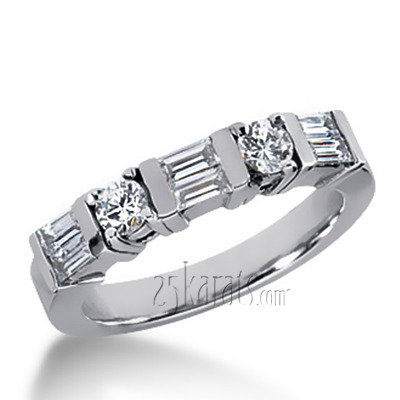 0.72 ct. Multi-Shape Bar Set Diamond Wedding Band - view 1 of 2