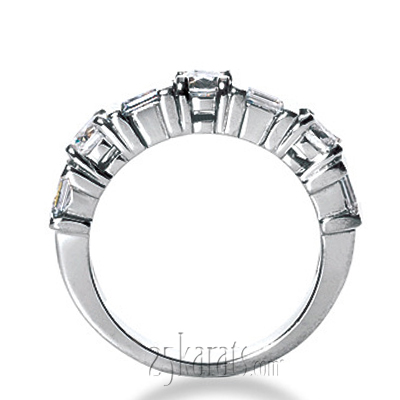 0.72 ct. Multi-Shape Bar Set Diamond Wedding Band - view 2