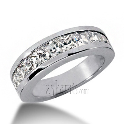 Channel Set Princesss Cut Diamond Wedding Band (2.37 ct.tw) - view 1 of 1