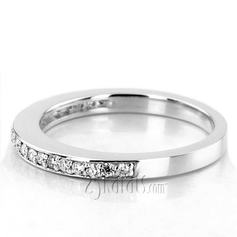 Classy Round Cut Bead Set Diamond Wedding Band (0.21 ct.tw)  - view 2