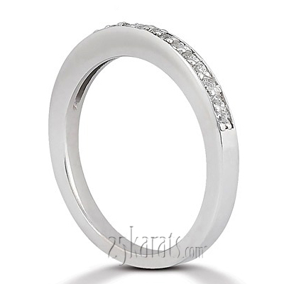 Classy Round Cut Bead Set Diamond Wedding Band (0.21 ct.tw)  - view 5