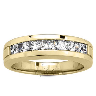 Graceful Channel Set Princess Men's Diamond Ring (1.36 ct.tw)