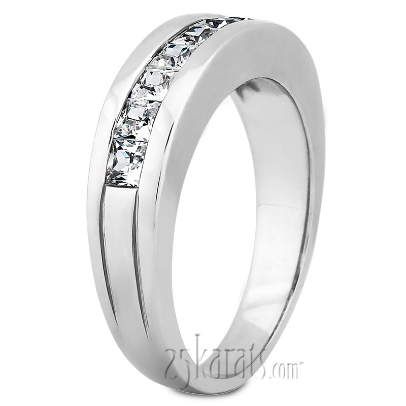 Channel Set Princess Men Diamond Ring (1.36 ct.tw) - view 4