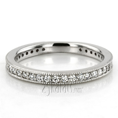 Pave Set Anniversary Band With Migrain Edge (1/3 ct. t.w.) - view 6 of 6