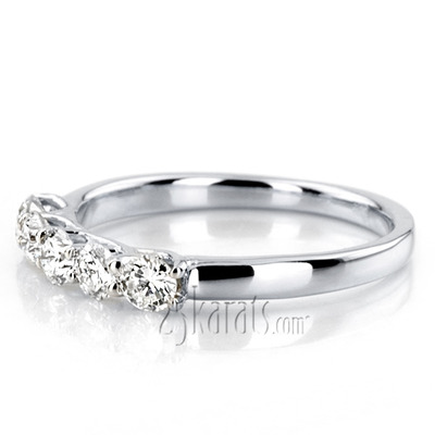 Low Set Trellis Setting 5-Stone Round Shank Anniversary Ring (3/4 ct. tw.) - view 9 of 10