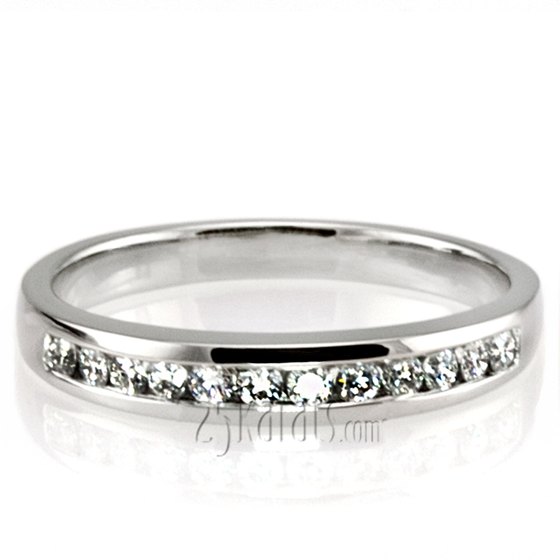 Classic Channel Set Diamond Bridal Ring (0.36 ct.tw) - view 2