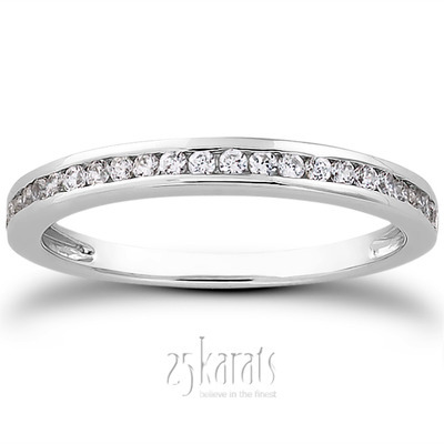 Beautiful Channel Set Diamond Bridal Ring (0.23 ct.tw) - view 8 of 9