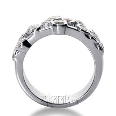 Round Cut Bezel Set Diamond Wedding Band (0.56 ct.tw) - view 4 of 9