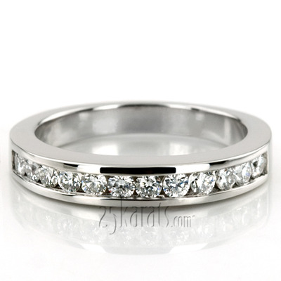 Classic  Round Cut Channel Set Diamond Wedding Band (0.36ct. tw.) - view 5 of 8