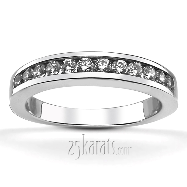 Classic  Round Cut Channel Set Diamond Wedding Band (0.36ct. tw.) - view 6