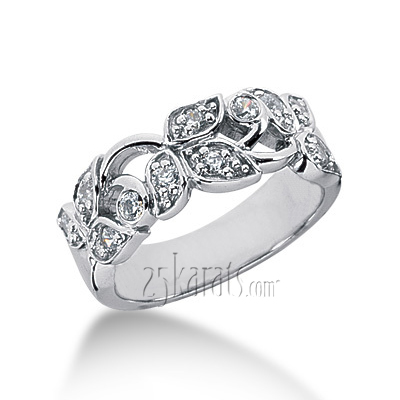 Elegant Leaf Design Diamond Fancy Ring (0.33 ct.tw) - view 3