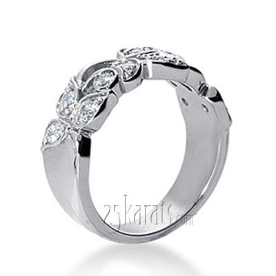 Elegant Leaf Design Diamond Fancy Ring (0.33 ct.tw) - view 4