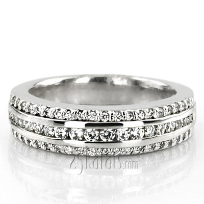 Triple Row Diamond Wedding Ring (0.57 ct.tw) - view 1 of 3