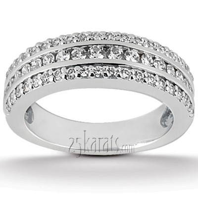 Triple Row Diamond Wedding Ring (0.57 ct.tw) - view 3 of 3