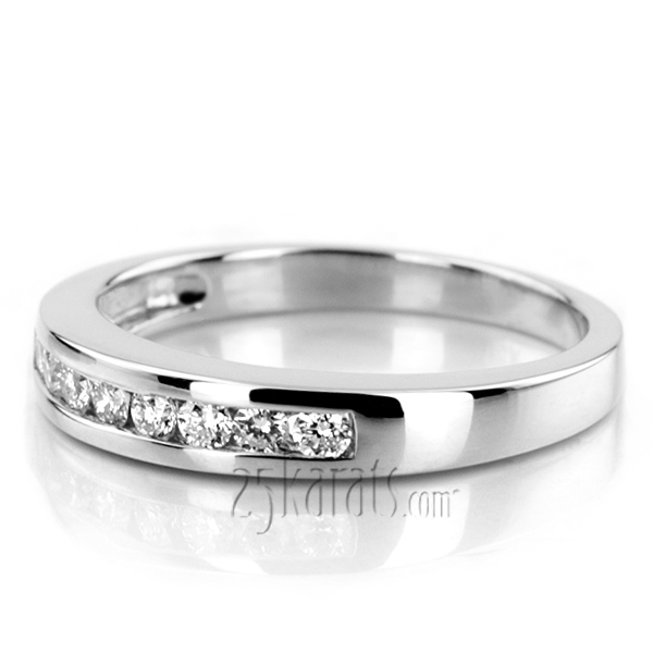 0.24 ct. Channel Set Round Cut Diamond Bridal Ring - view 1