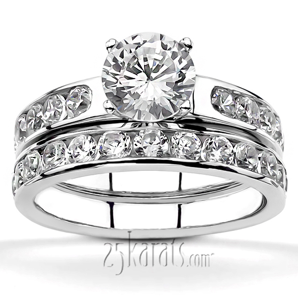 Channel Set Diamond Anniversary Band (0.75ct. t.w.) - view 3