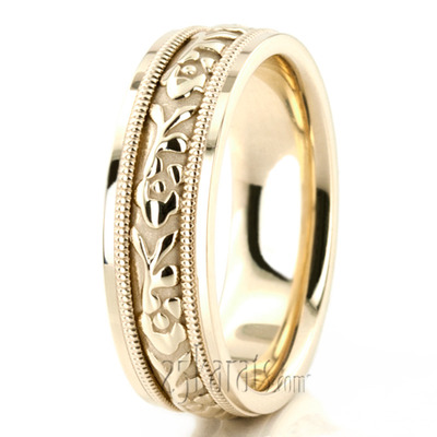 Beaded Antique Handcrafted Wedding Band  - view 7 of 7