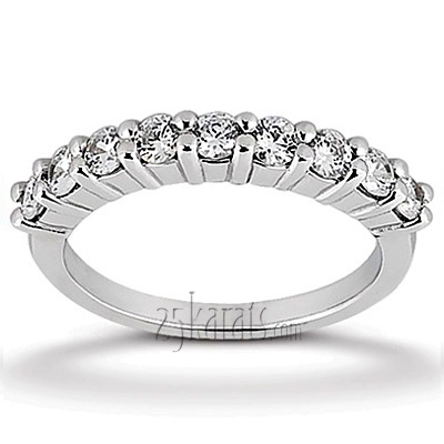 9 Stone Round Cut Diamond Woman Band (1 1/3 ct. tw.) - view 3