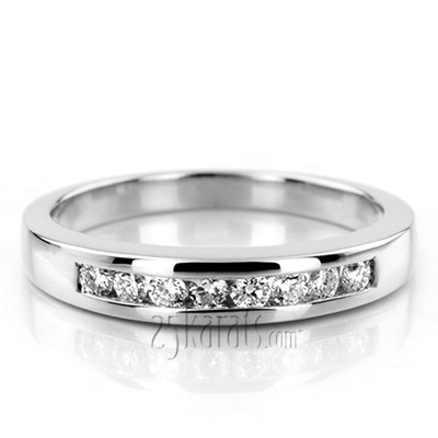 0.24 ct. Channel Set Round Cut Diamond Bridal Ring - view 3 of 4