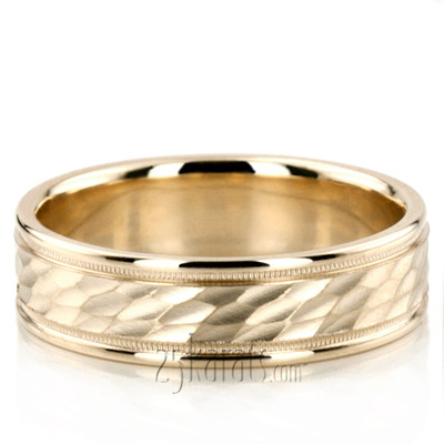 Refined Diamond Carved Wedding Band  - view 7 of 8