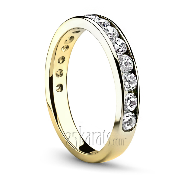 Channel Set Diamond Anniversary Band (0.75ct. t.w.) - view 5