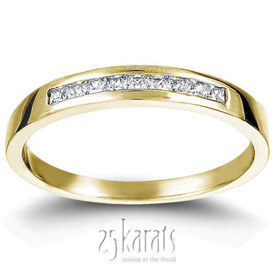 0.23 ct. t.w. Channel Set Princess Cut Diamond Wedding Band - view 4