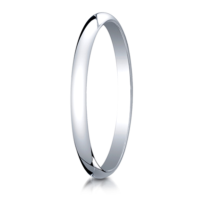 Benchmark Plain Half-Round Dome Wedding Band - view 2