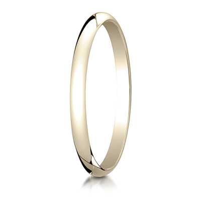 Benchmark Plain Half-Round Dome Wedding Band - view 3