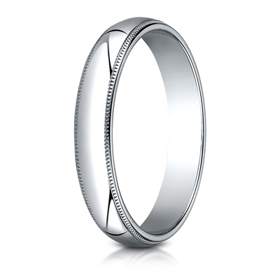 Benchmark Plain Half-Round Milgrain Wedding Band - view 2 of 6