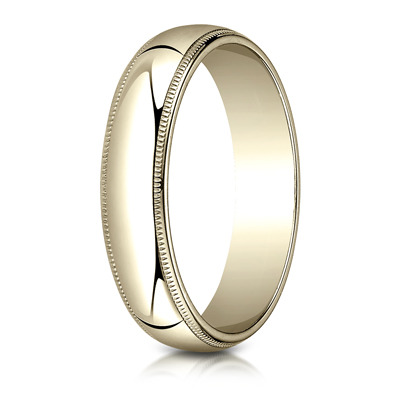 Benchmark Plain Half-Round Milgrain Wedding Band - view 4 of 6