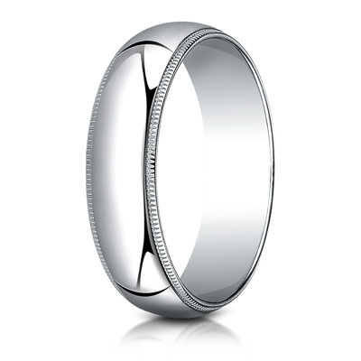 Benchmark Plain Half-Round Milgrain Wedding Band - view 5 of 6