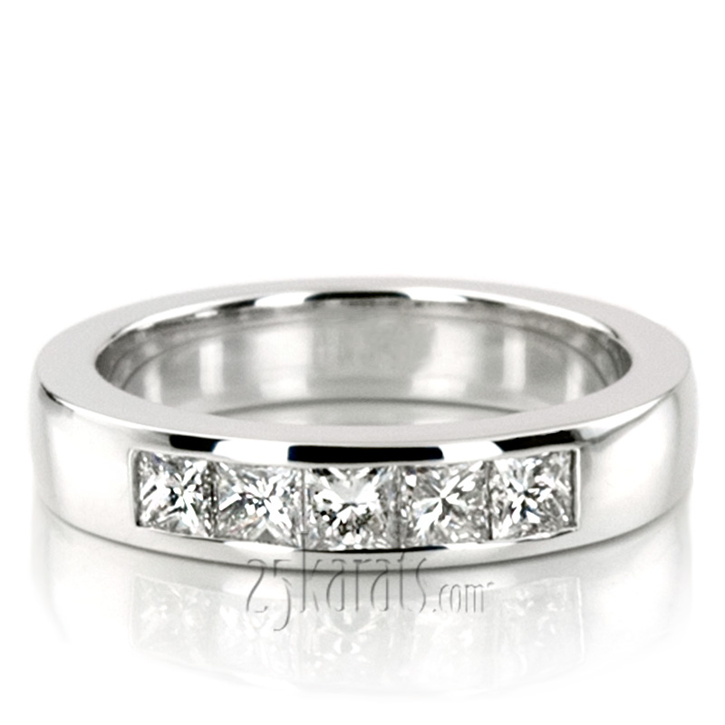 Classic 5 Stone Princes Cut Diamond Anniversary Band (3/4 ct. t.w.) - view 7