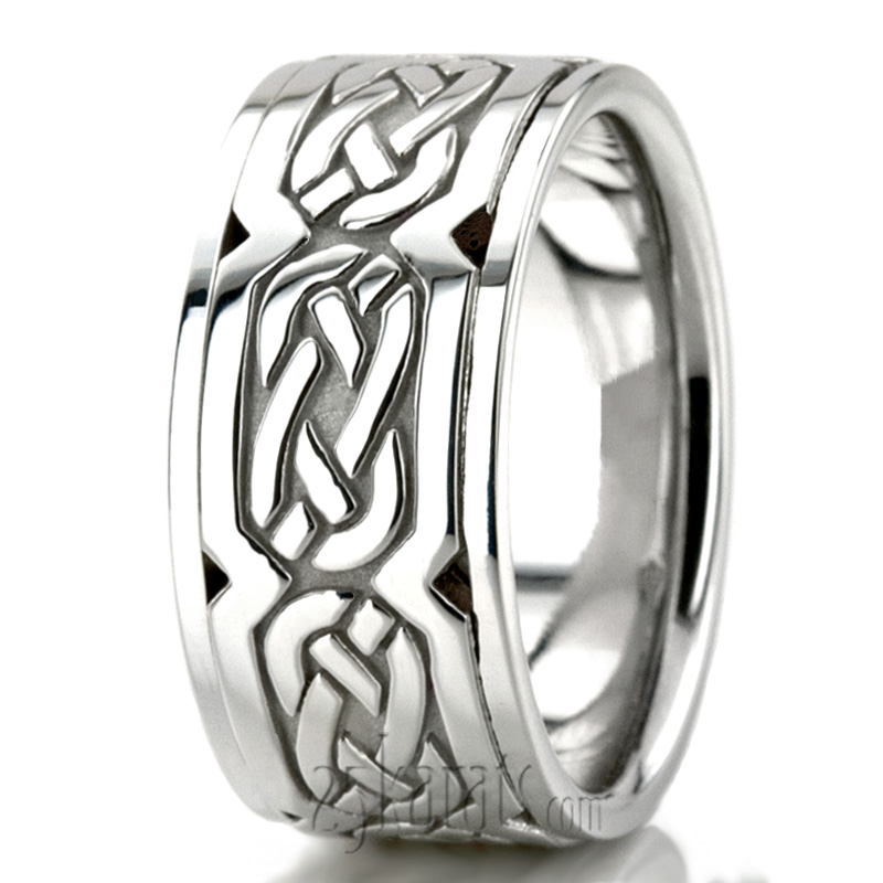 Sturdy Celtic Wedding Ring  - view 5