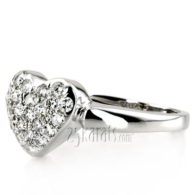 0.66ct Heart Shape Diamond Fancy Ring - view 4 of 4