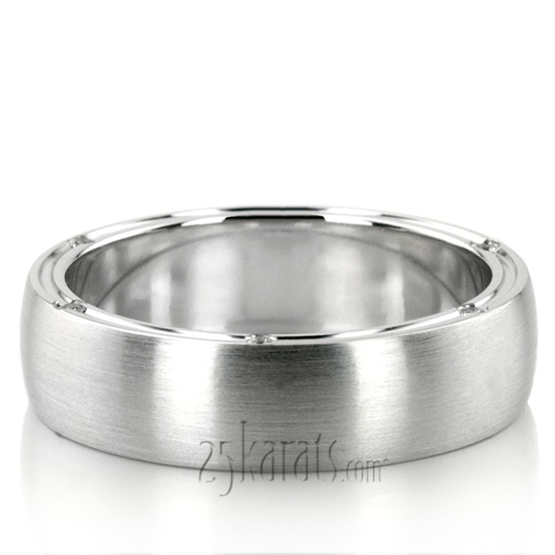 Side Setting Diamond Wedding Ring - view 4