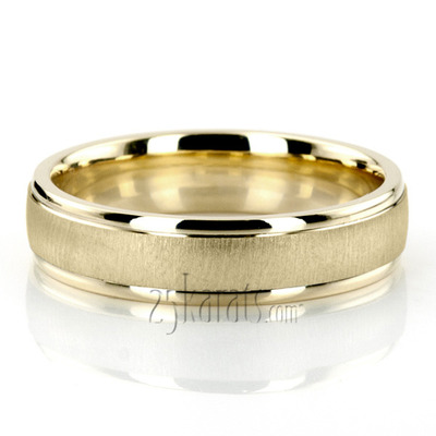 Classic Brushed Two-Tone Wedding Band  - view 4 of 7